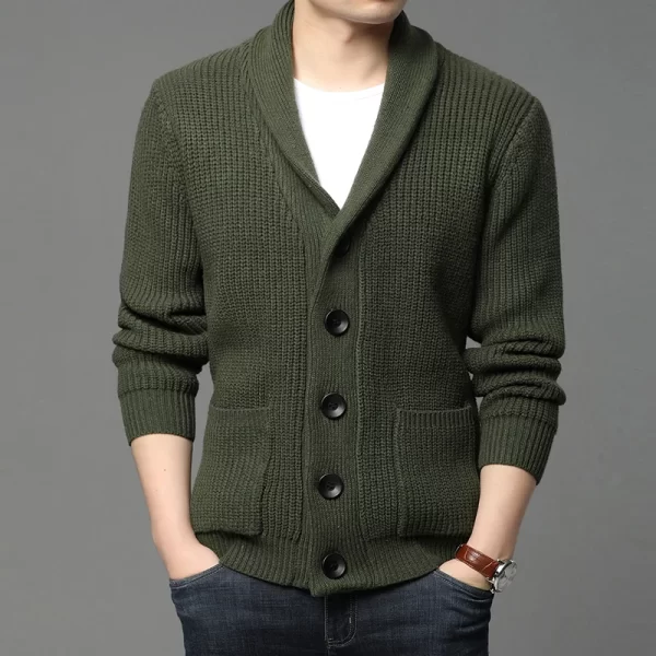 Dilemo V-Neck Zipper Cardigan - Image 5