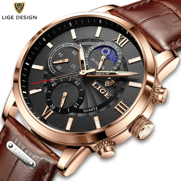 LIGE ChronoLux Quartz Watch - Image 7