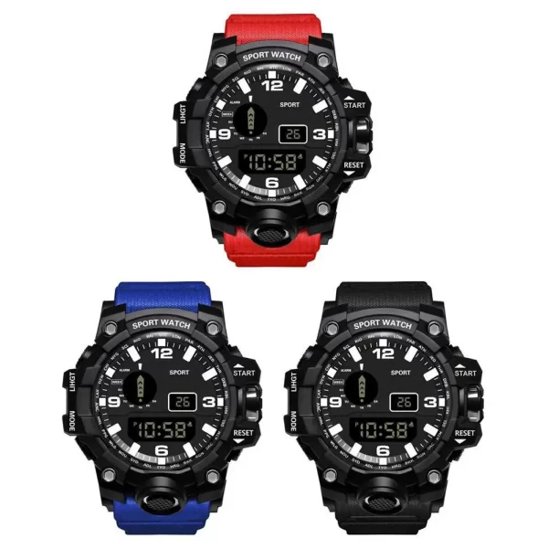 Men's LED Digital Sports Watch – Fashionable, Multifunctional, and Waterproof - Image 3