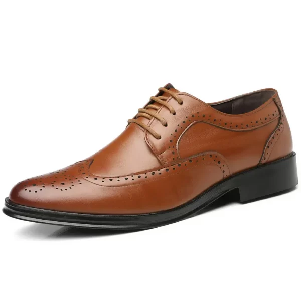 Pointed Toe Brogue Oxford Shoes