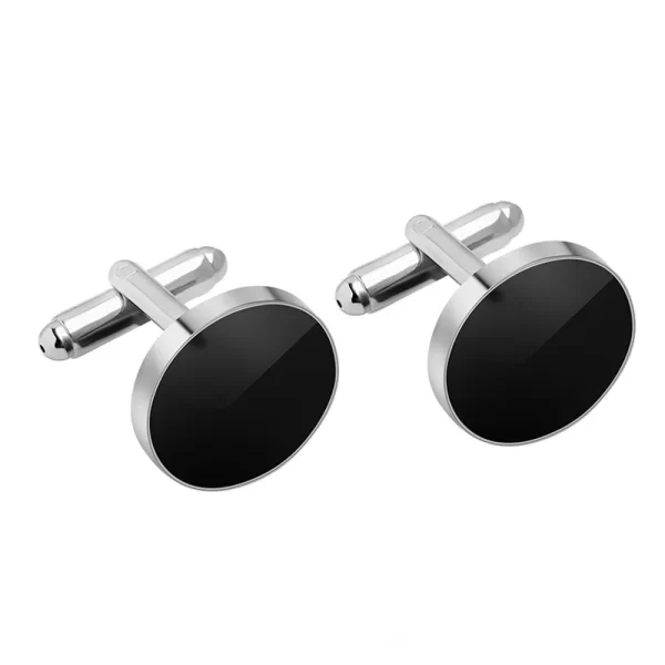 Classic Black Simulated-Pearl Cufflinks