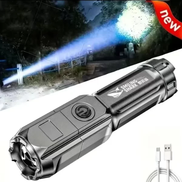 Multifunctional LED Flashlight with USB Charging