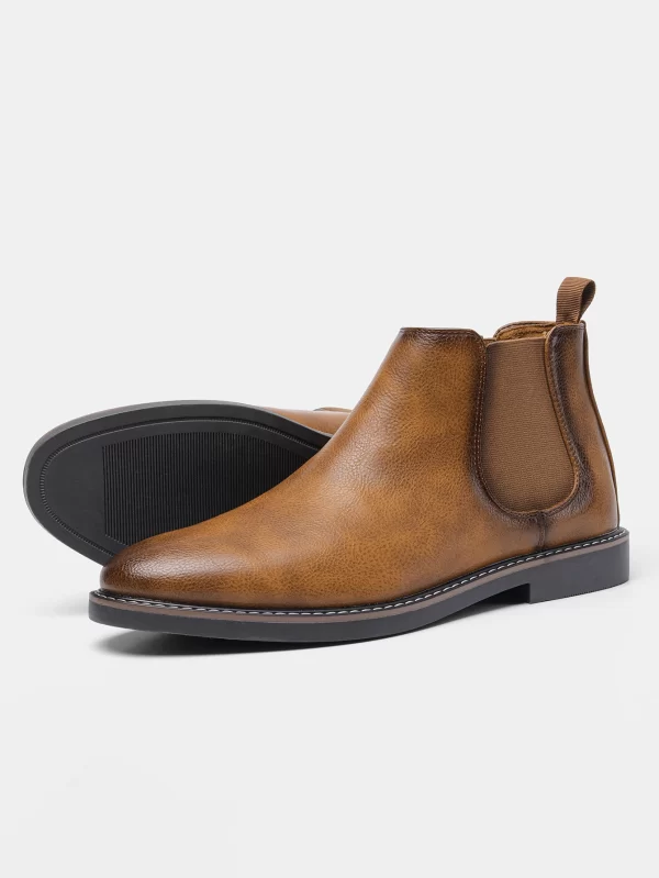 HeCrafted British-Style Slip-On Ankle Boots