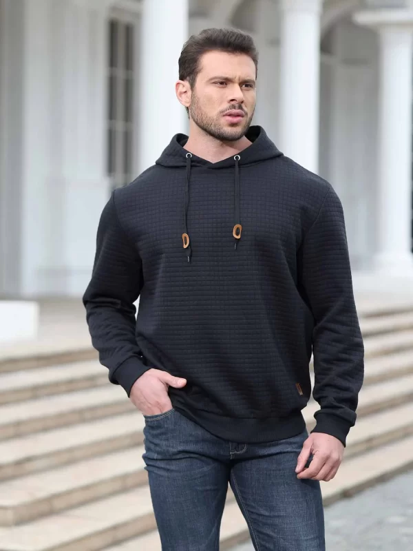 Classic Comfort Quilted Pullover Hoodie - Image 2