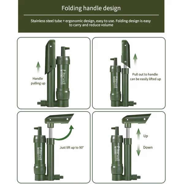 Filterwell Mini Pocket Hand Pump Water Filter - Image 5