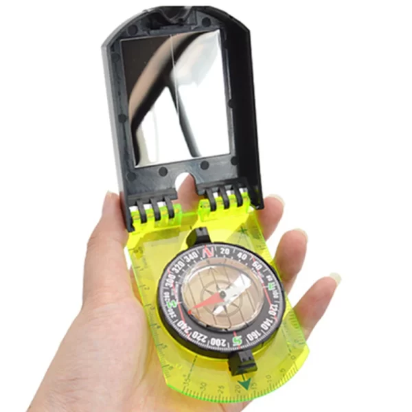 Multifunctional Mirror Compass with Map Ruler - Image 2