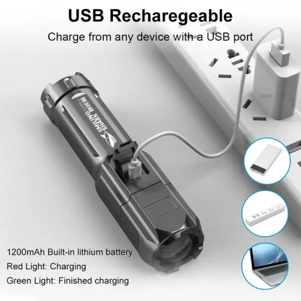 Multifunctional LED Flashlight with USB Charging - Image 6