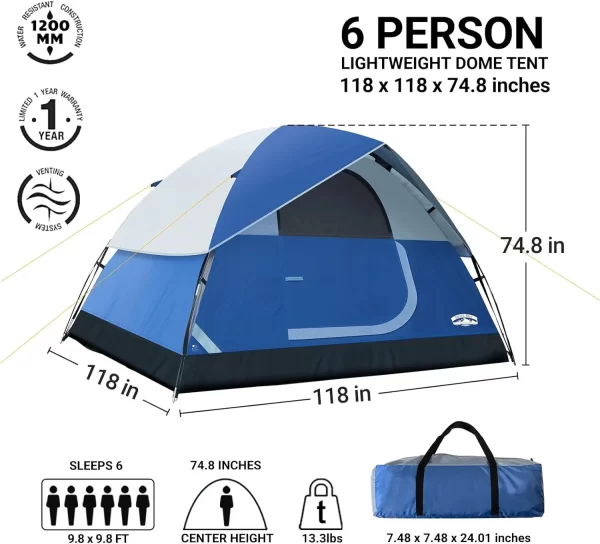 Pacific Pass 6-Person Dome Tent - Image 2