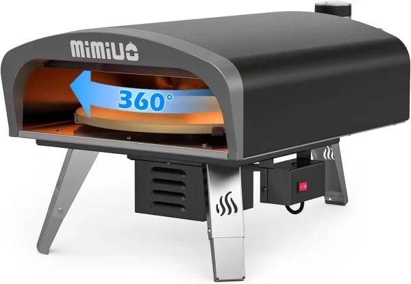 Gas Pizza Oven with Automatic Rotating Stone