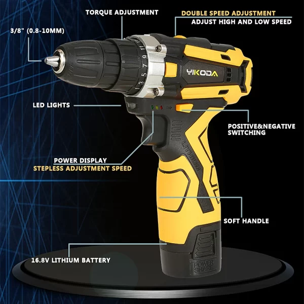 YIKODA Cordless Drill & Electric Screwdriver - Image 3