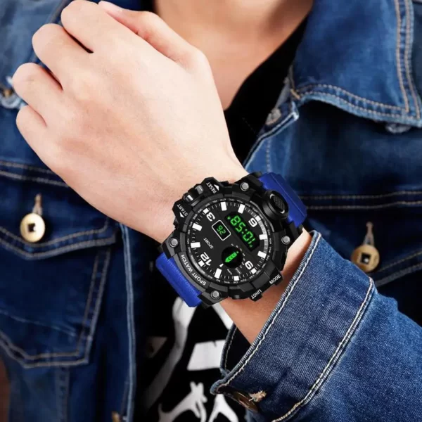 Men's LED Digital Sports Watch – Fashionable, Multifunctional, and Waterproof - Image 5