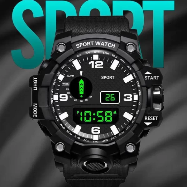 Men's LED Digital Sports Watch – Fashionable, Multifunctional, and Waterproof - Image 6