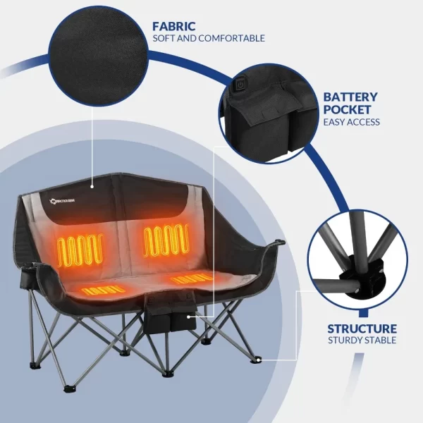 ANTARCTICA GEAR Double Heated Camping Chair - Image 6