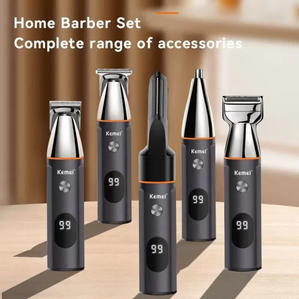 Kemei 5-in-1 Waterproof Hair Trimmer - Image 5