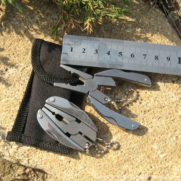 Mini Stainless Steel Multi-Tool Keychain - Image 3