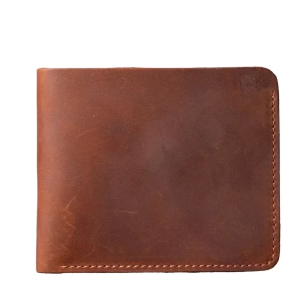 Vintage Cowhide Wallet – Compact Style with Maximum Functionality