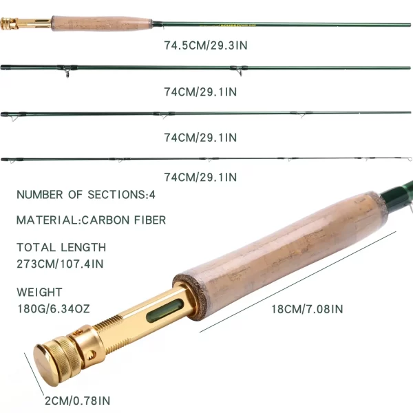 Sougayilang 2.7M UltraLight Fly Fishing Rod - Image 7